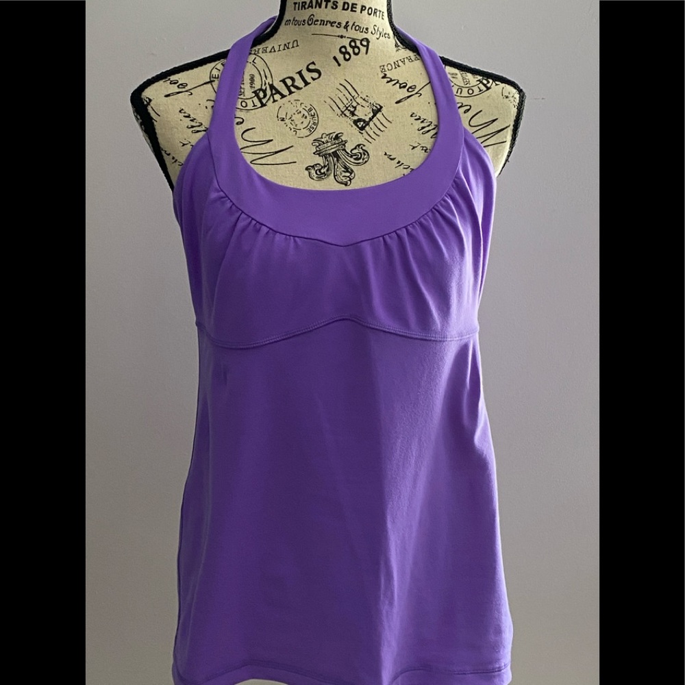 Purple lululemon T back tank